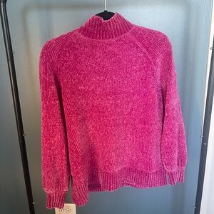 LOFT Vibrant Pink Turtleneck Sweater